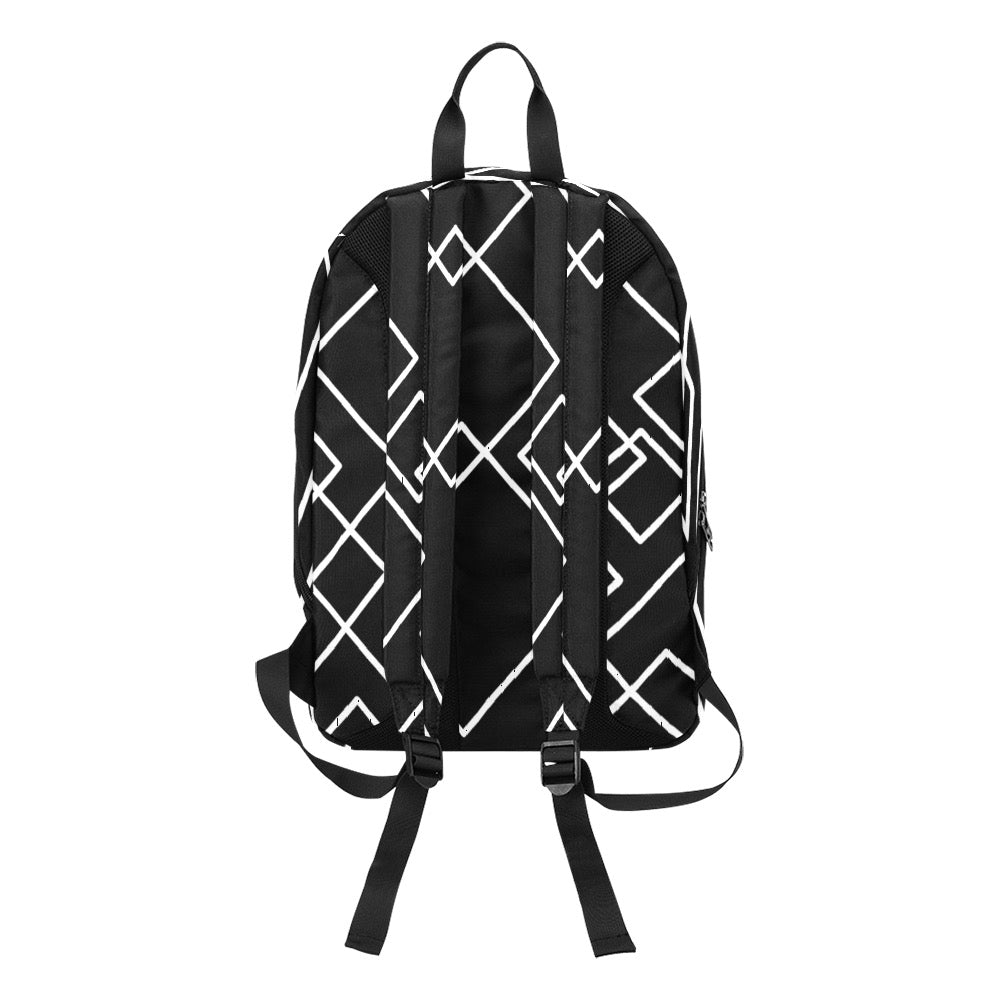 Black Squared Large Capacity Travel Backpack