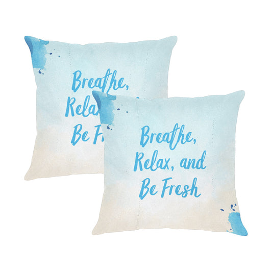 Breathe ,Relax Linen Zippered Pillowcase 18"x18"(Pack of 2)