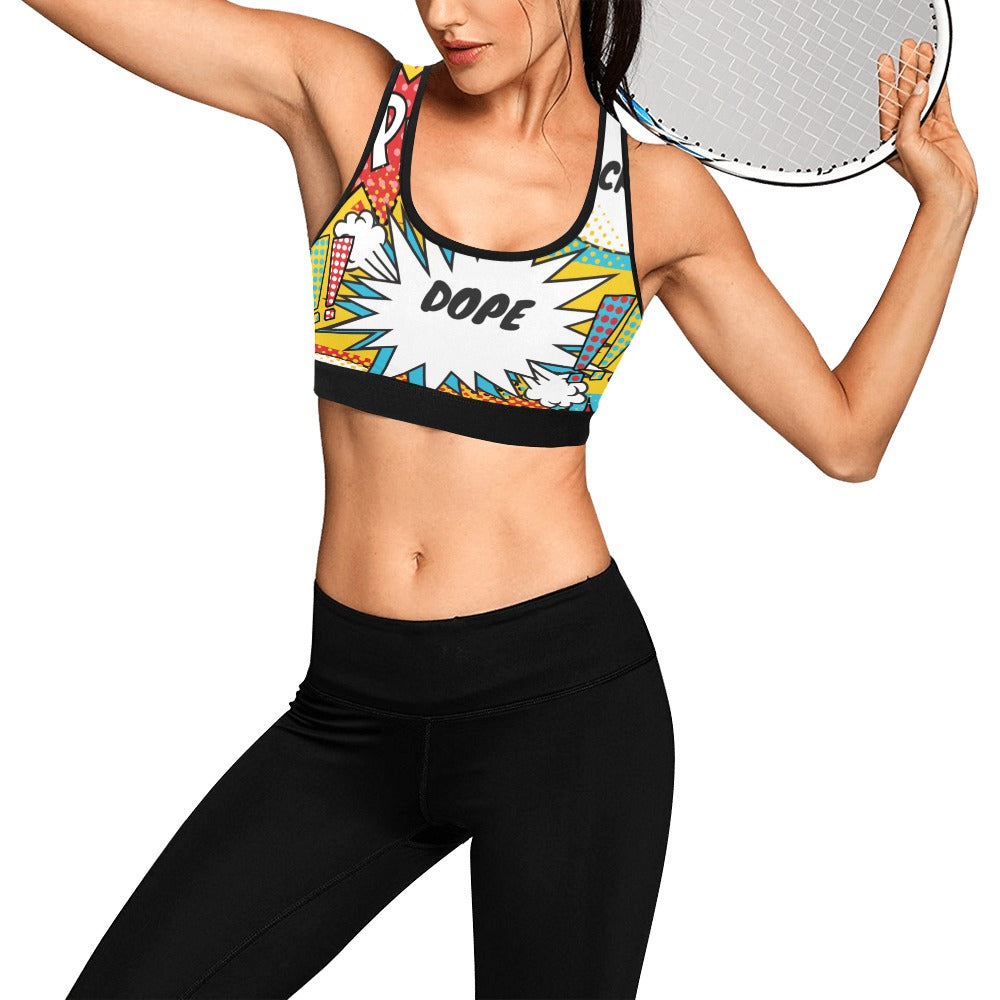 Comic Words Women's Sports Bra