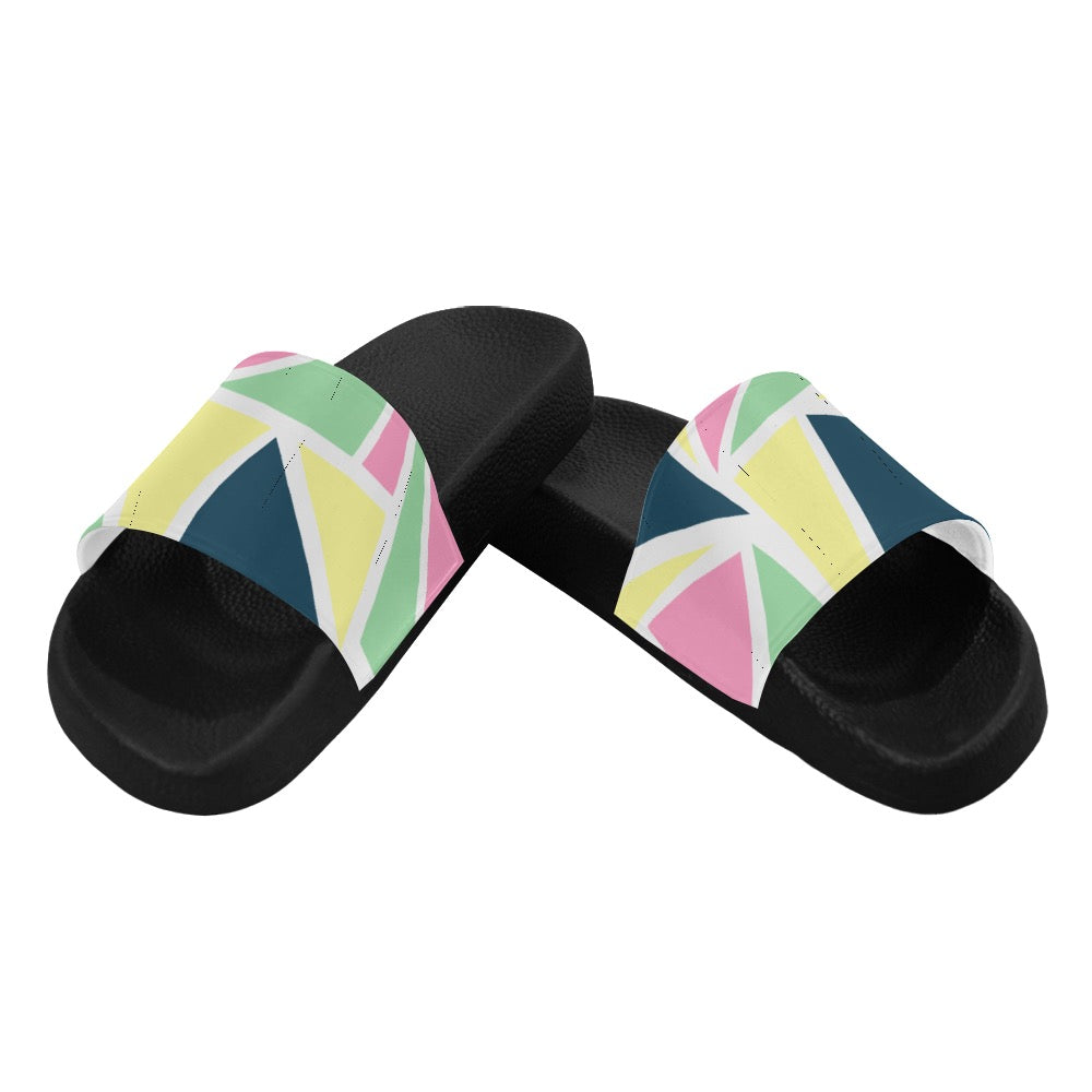 Colored Angles Men's Slides