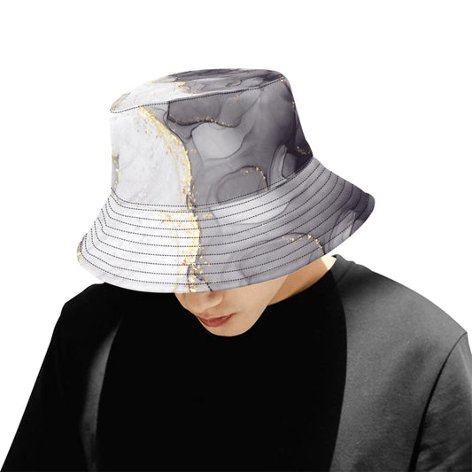 Grey Marble Unisex Bucket Hat