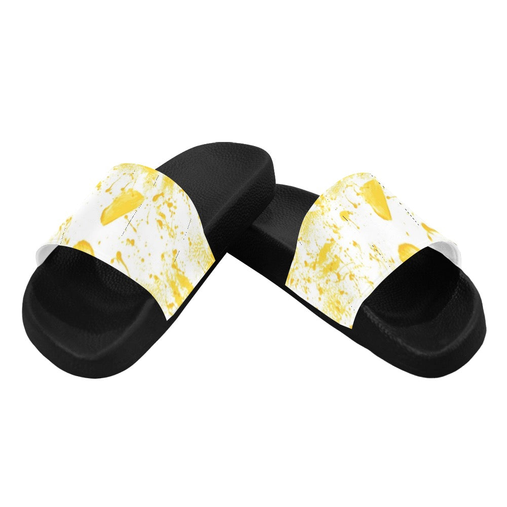 Yellow Splash Men's Slides