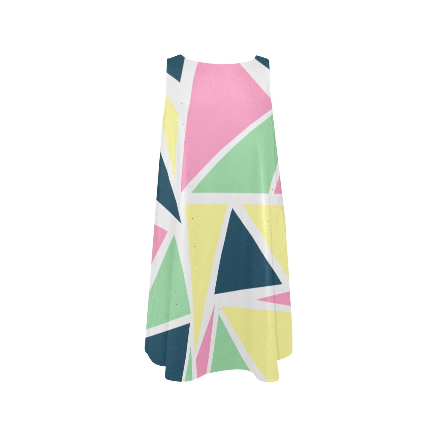 Colored Angles Sleeveless A-Line Pocket Dress