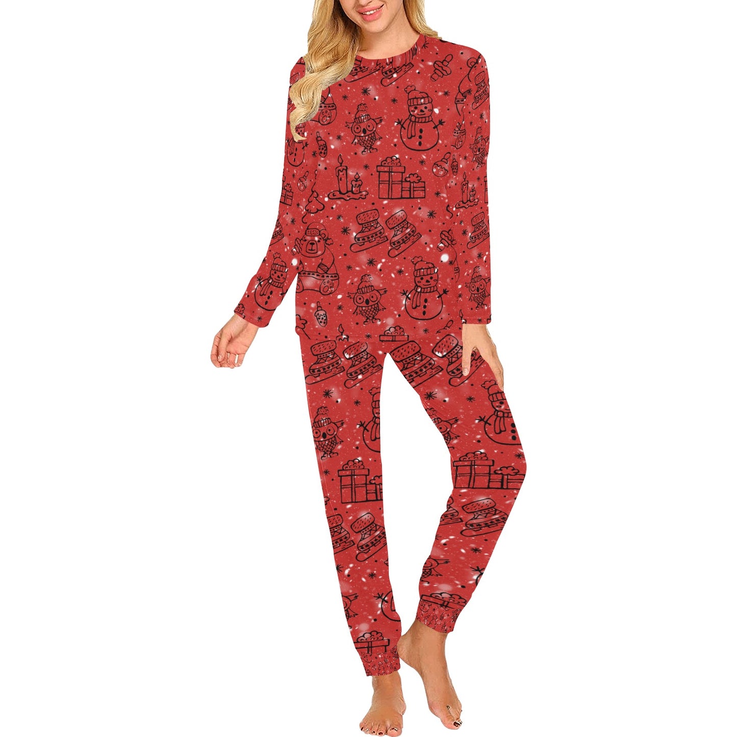 Red Christmas Women's Pajama Set