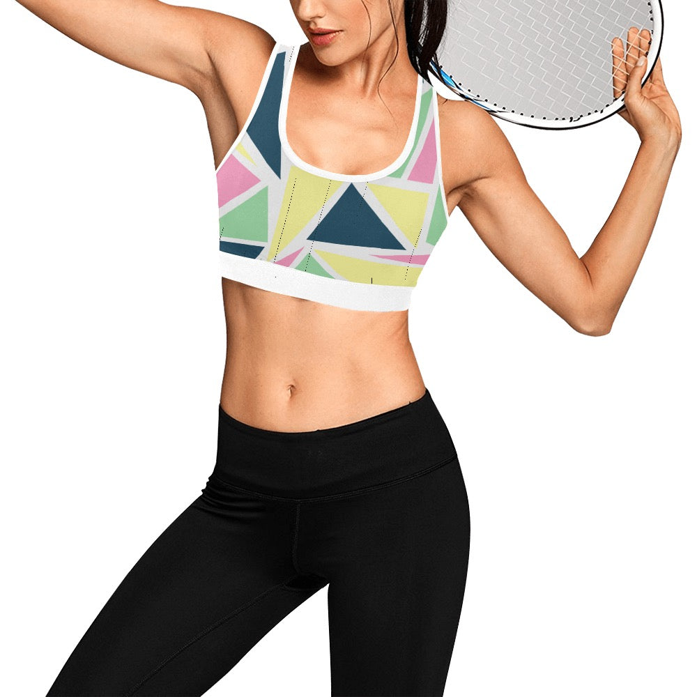 Colored Angles Women's Sports Bra