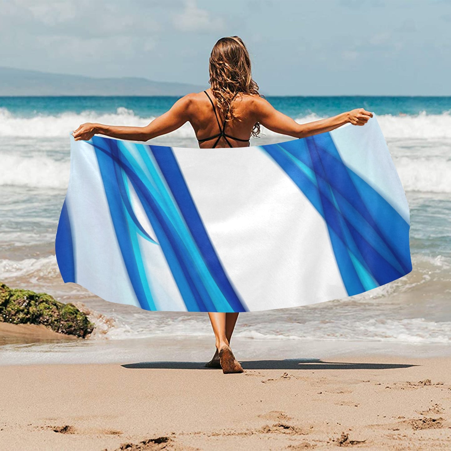 Blue Lightening Beach Towel 32"x 71"