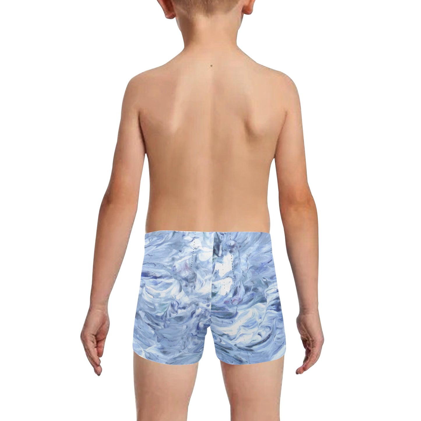 Motion In The Ocean Little Boys' Swimming Trunks