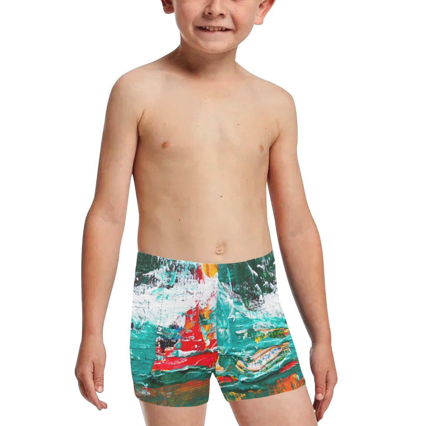 Painting Little Boys' Swimming Trunks