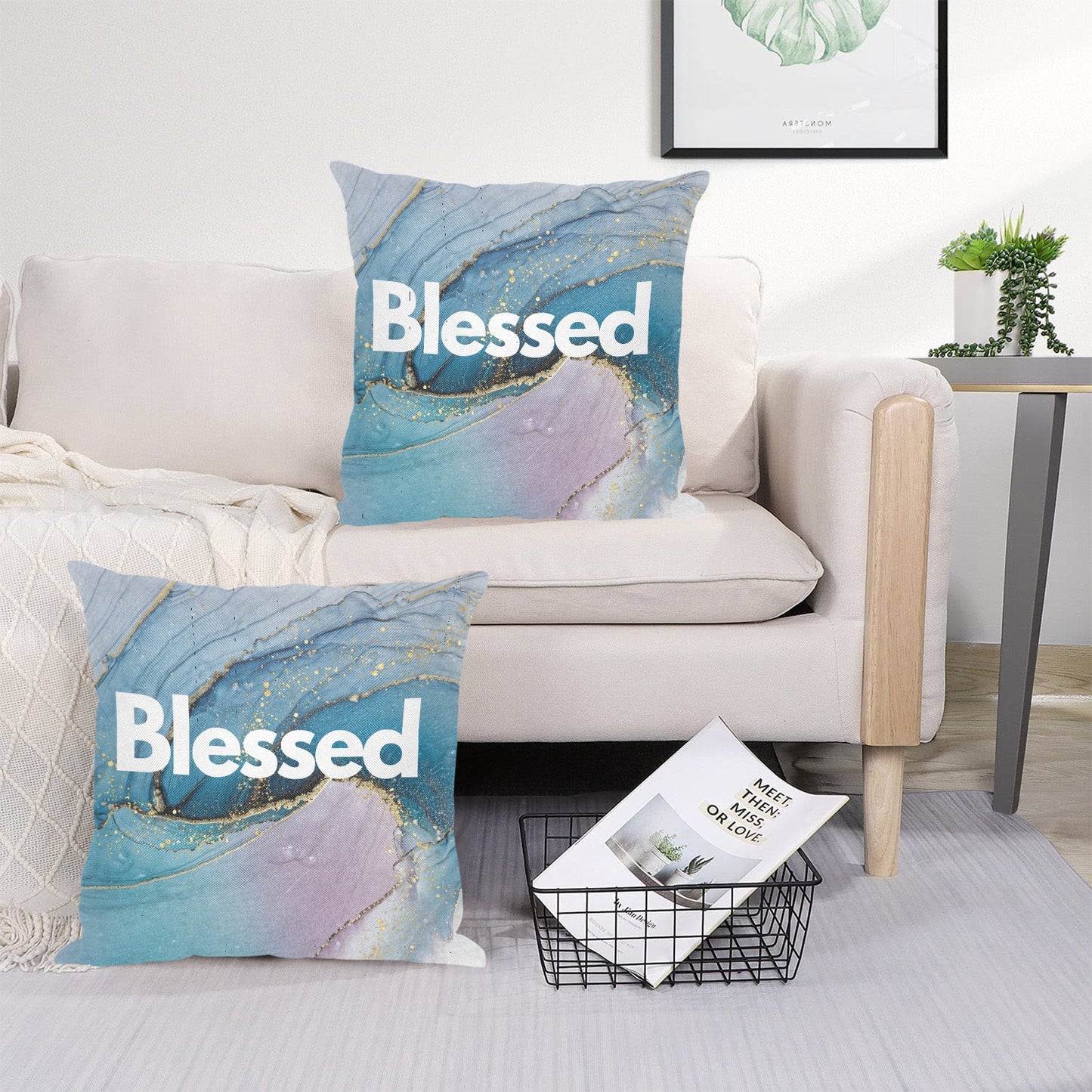 Blessed Linen Zippered Pillowcase 18"x18"(Pack of 2)