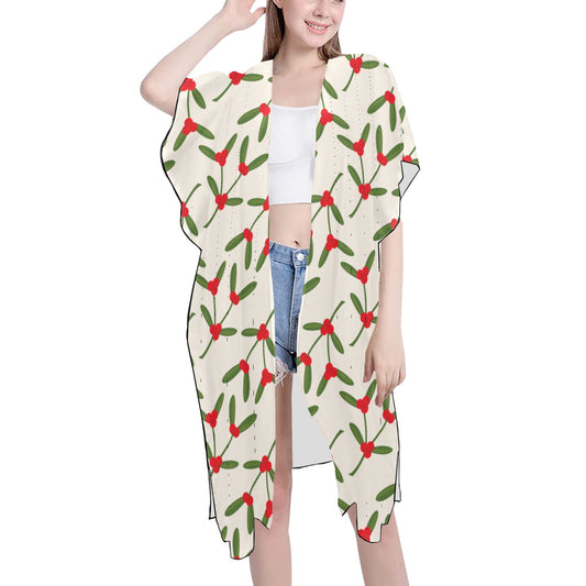 Christmas Time Chiffon Cover Up