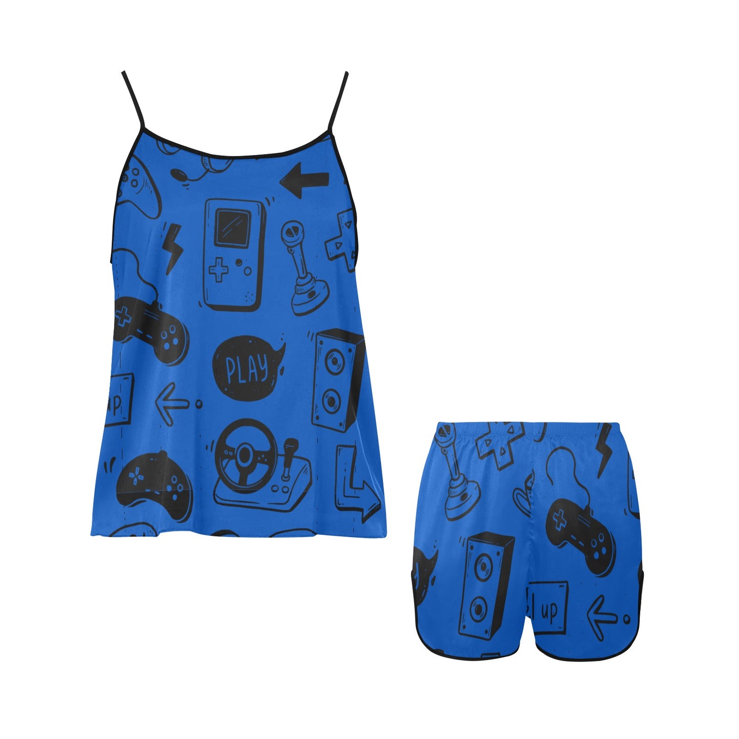 Gamers Women's Spaghetti Strap Short Pajama Set