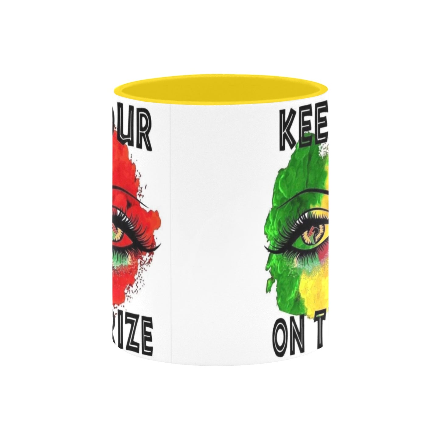 Keep Your Eyes On The Prize Custom Inner Color Mug (11oz)