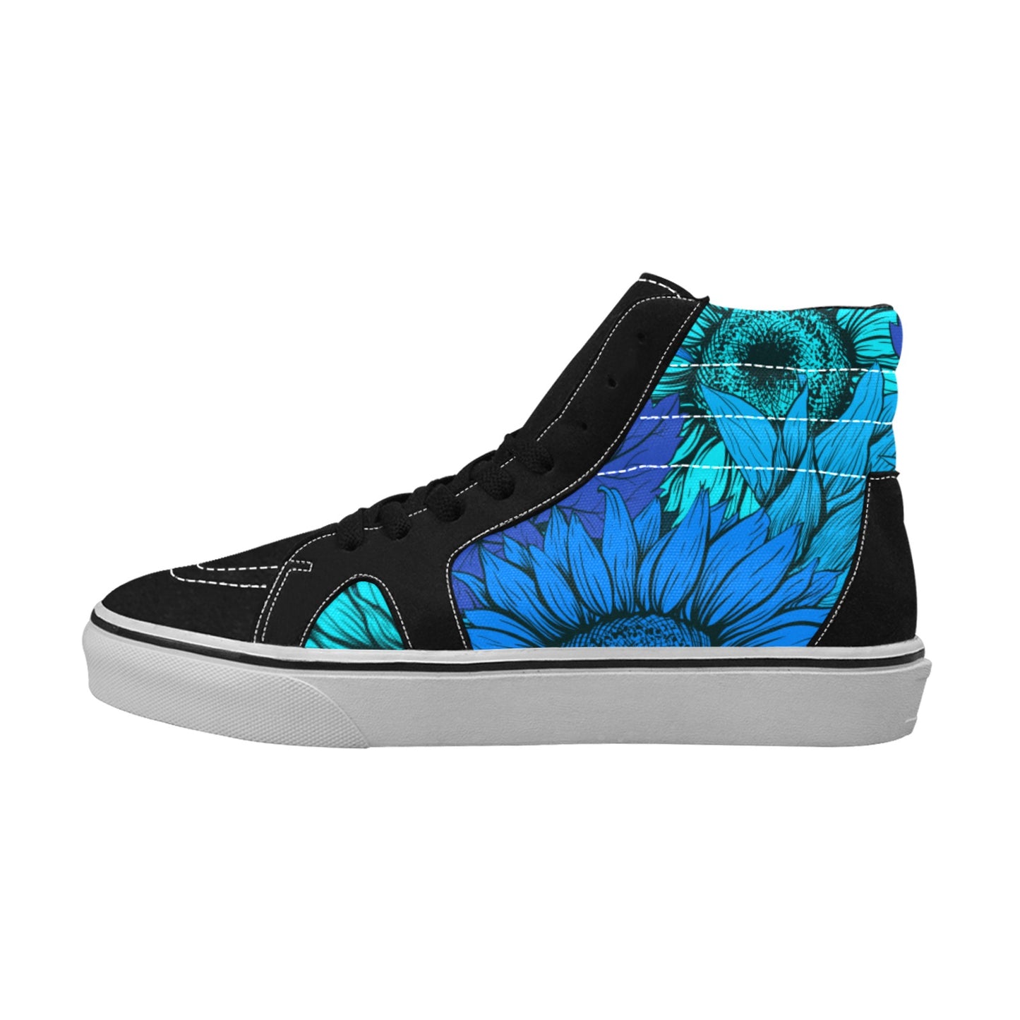 Blue Flow Women's High Top Skateboarding Shoes