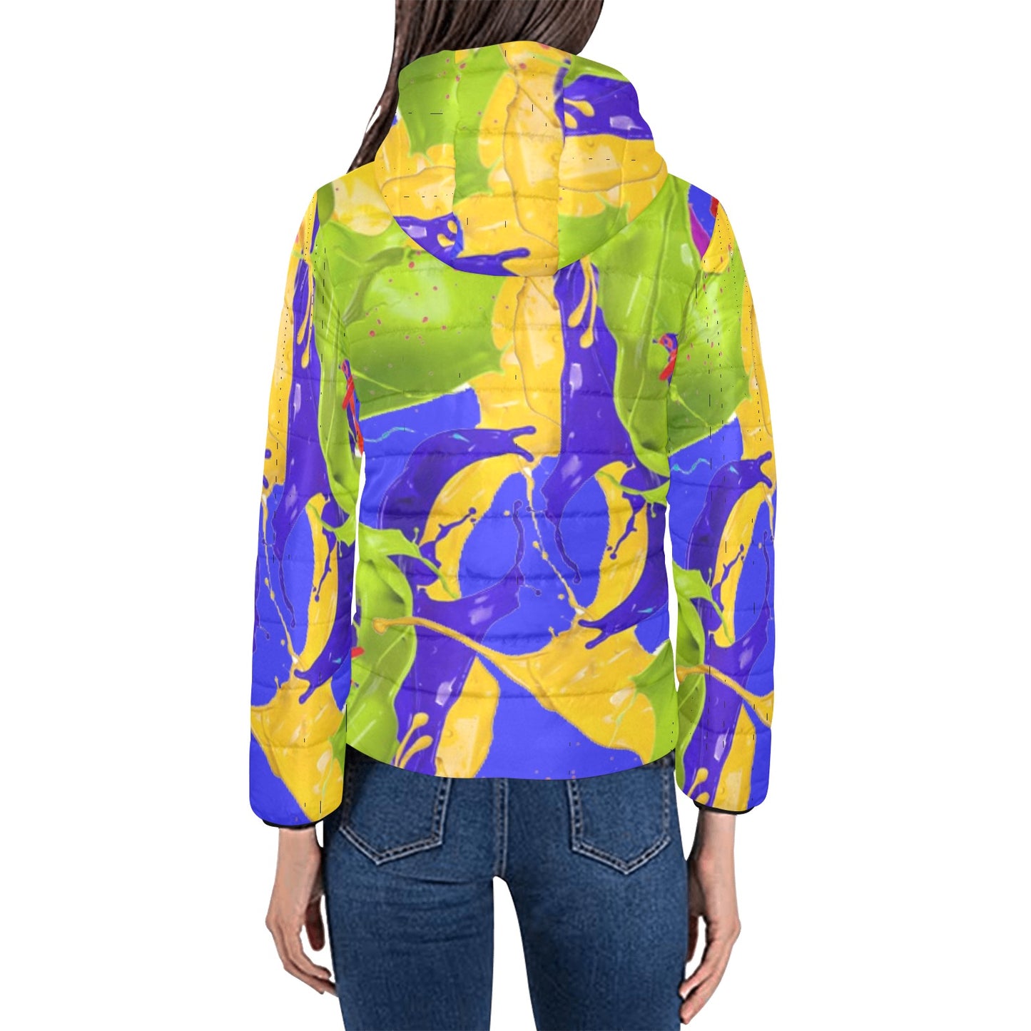 Color Mix Women's Hooded Jacket