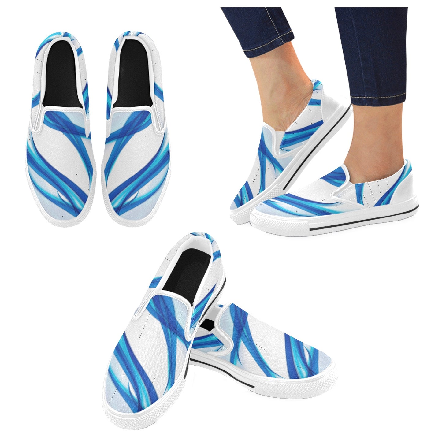 Blue Lightning Slip-on Shoes- Kid