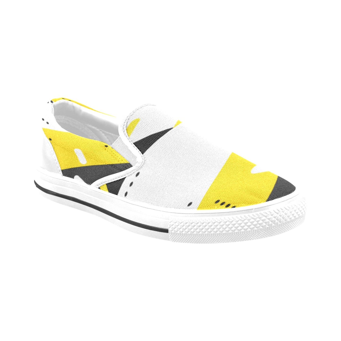 Black & Yellow Women's Slip-on Shoes