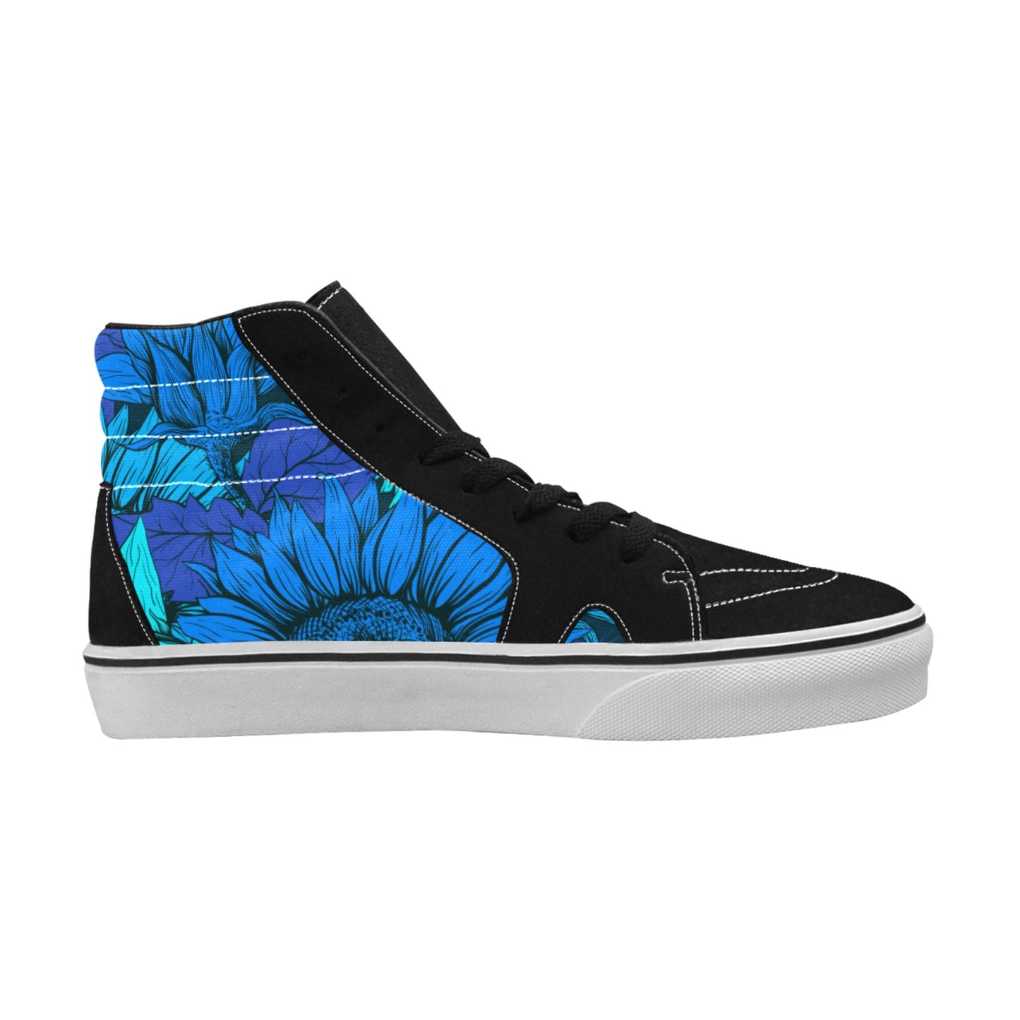 Blue Flow Women's High Top Skateboarding Shoes