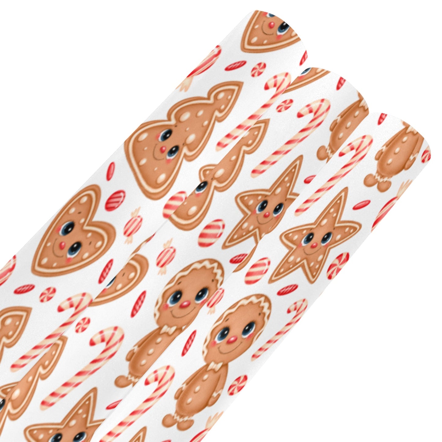 Ginger Christmas Gift Wrapping Paper 58"x 23" (3 Rolls)