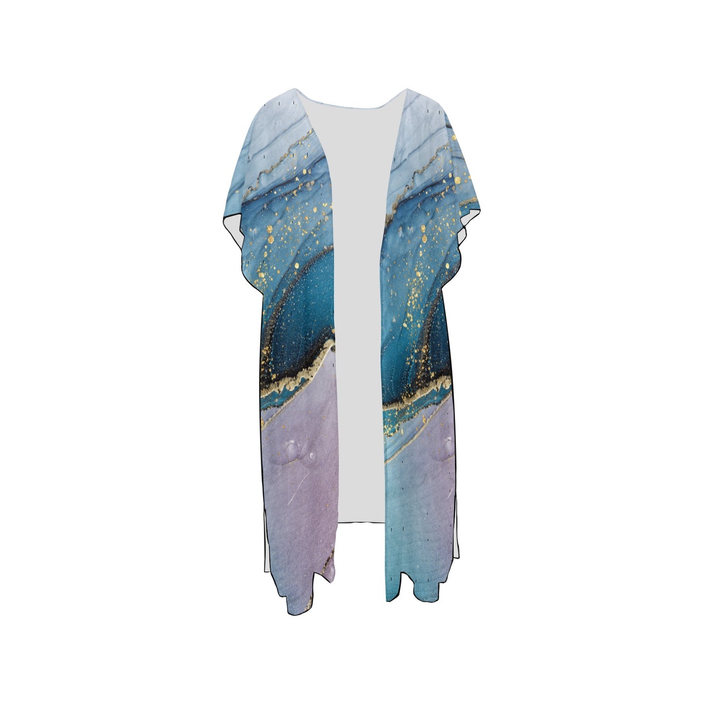 Blue Marble Chiffon Cover Up