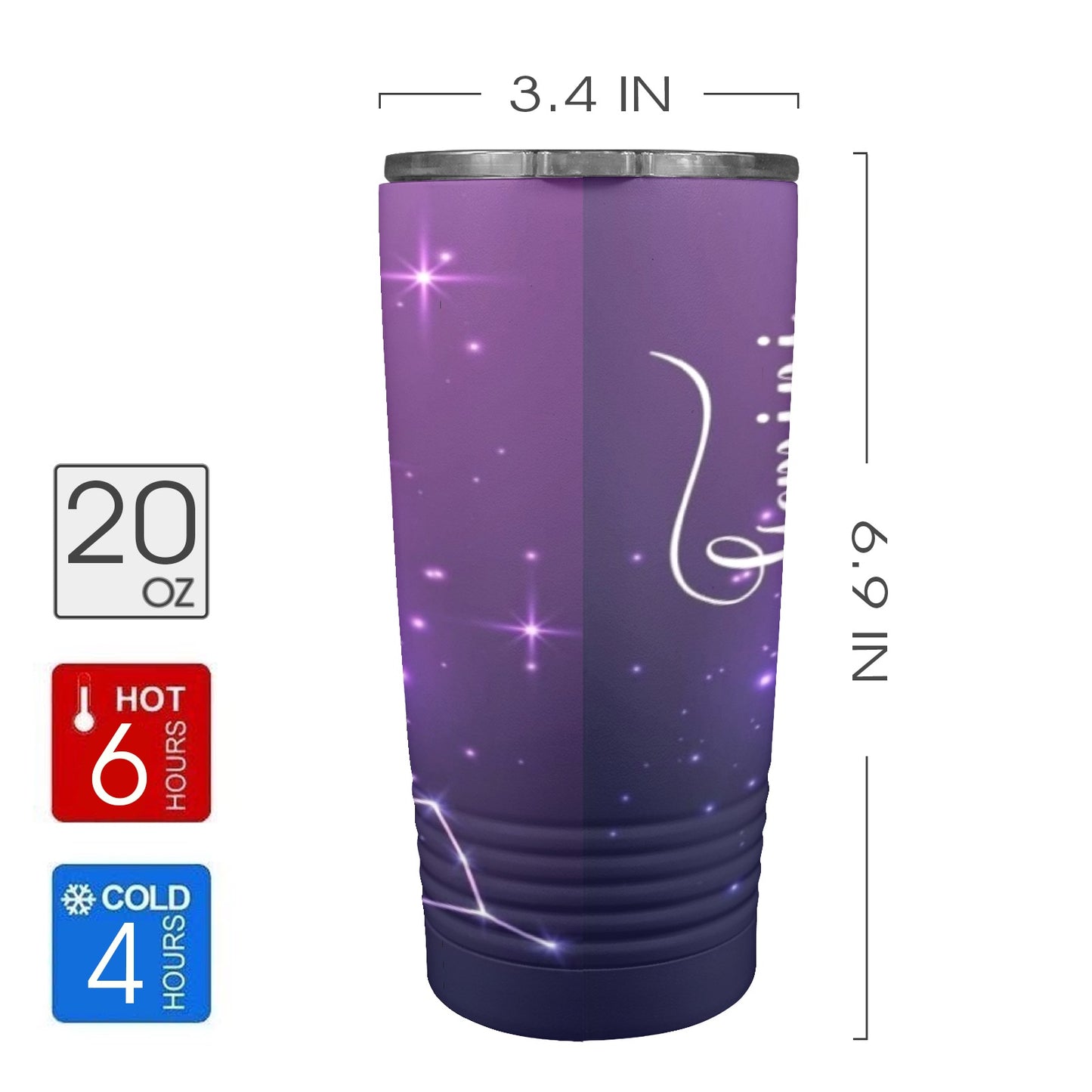 Gemini 20oz Insulated Stainless Steel Mobile Tumbler