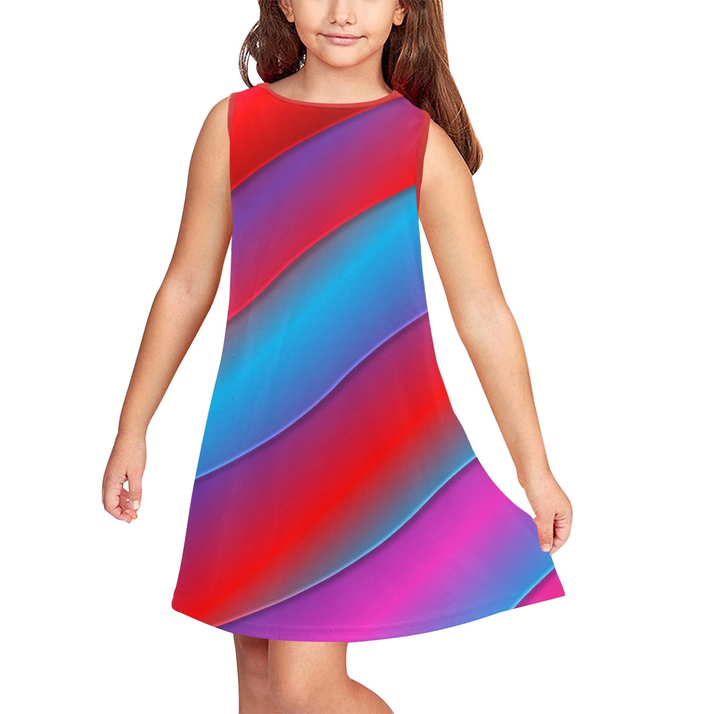 Red Brite Girls' Sleeveless Dress