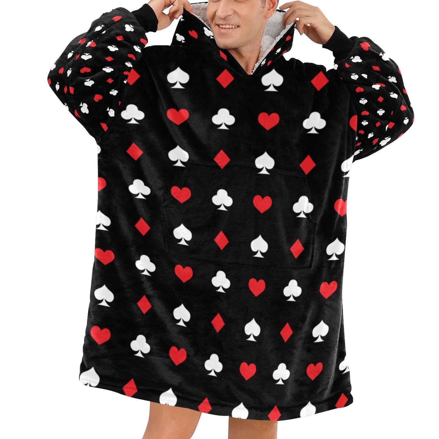 Full Deck Blanket Hoodie for Adults