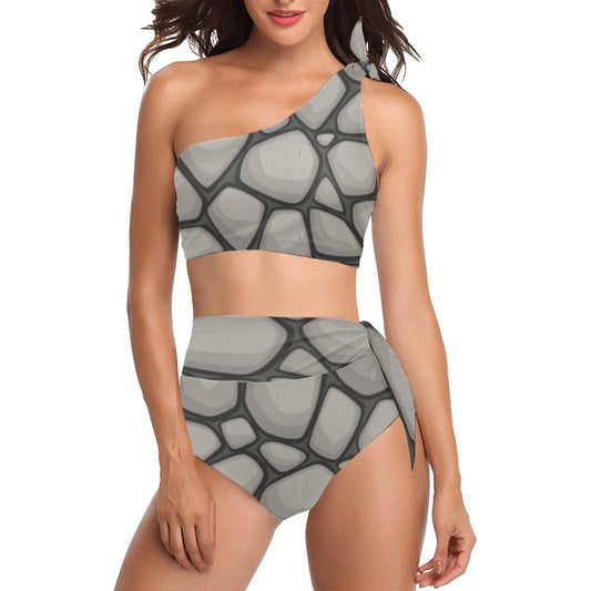 Rock Climb One Shoulder Bikini Set