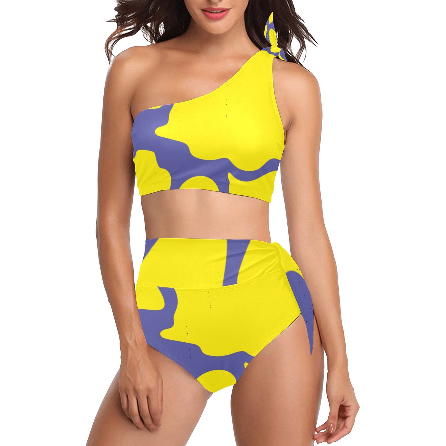 Laker Zazzle One Shoulder Bikini Set