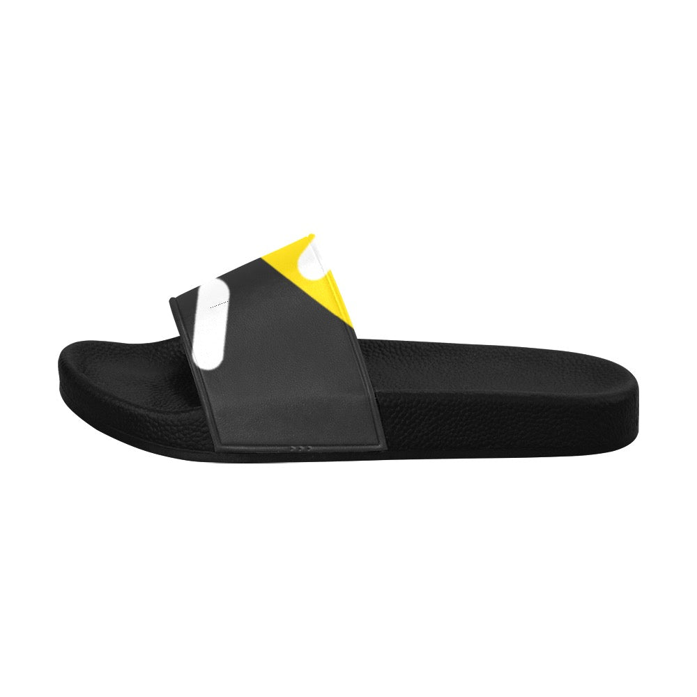 Black & Yellow Men's Slides