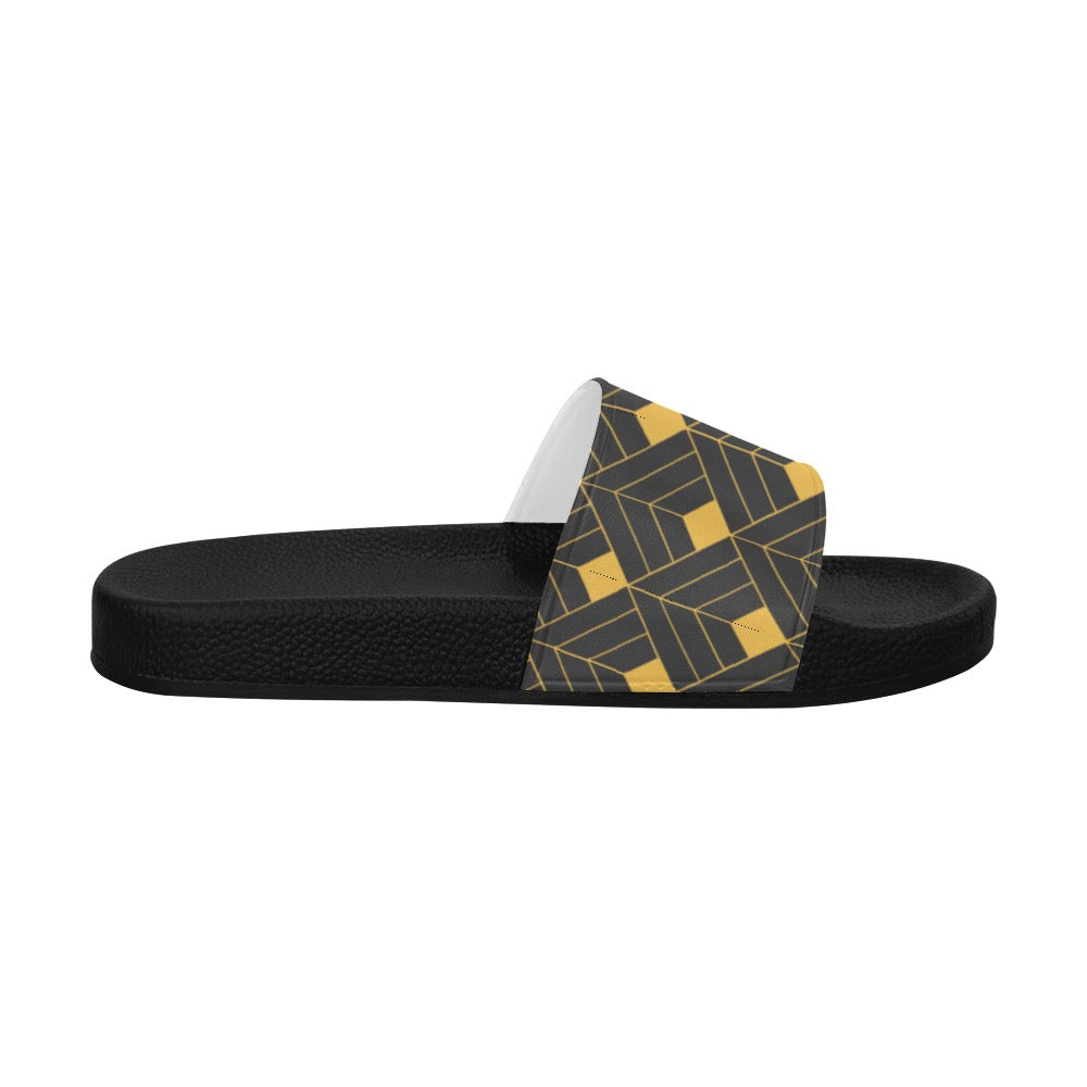 Gold Diamond Men's Slides