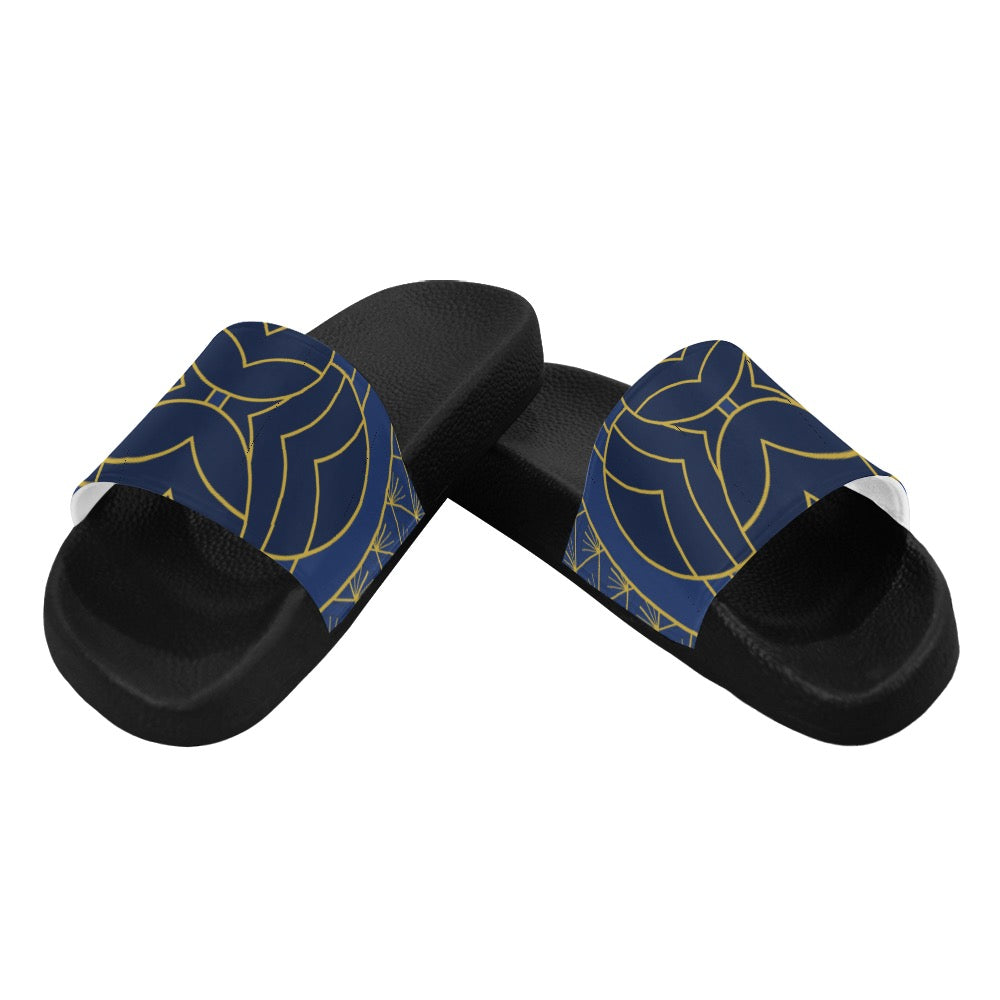 Navy Cut Men's Slides