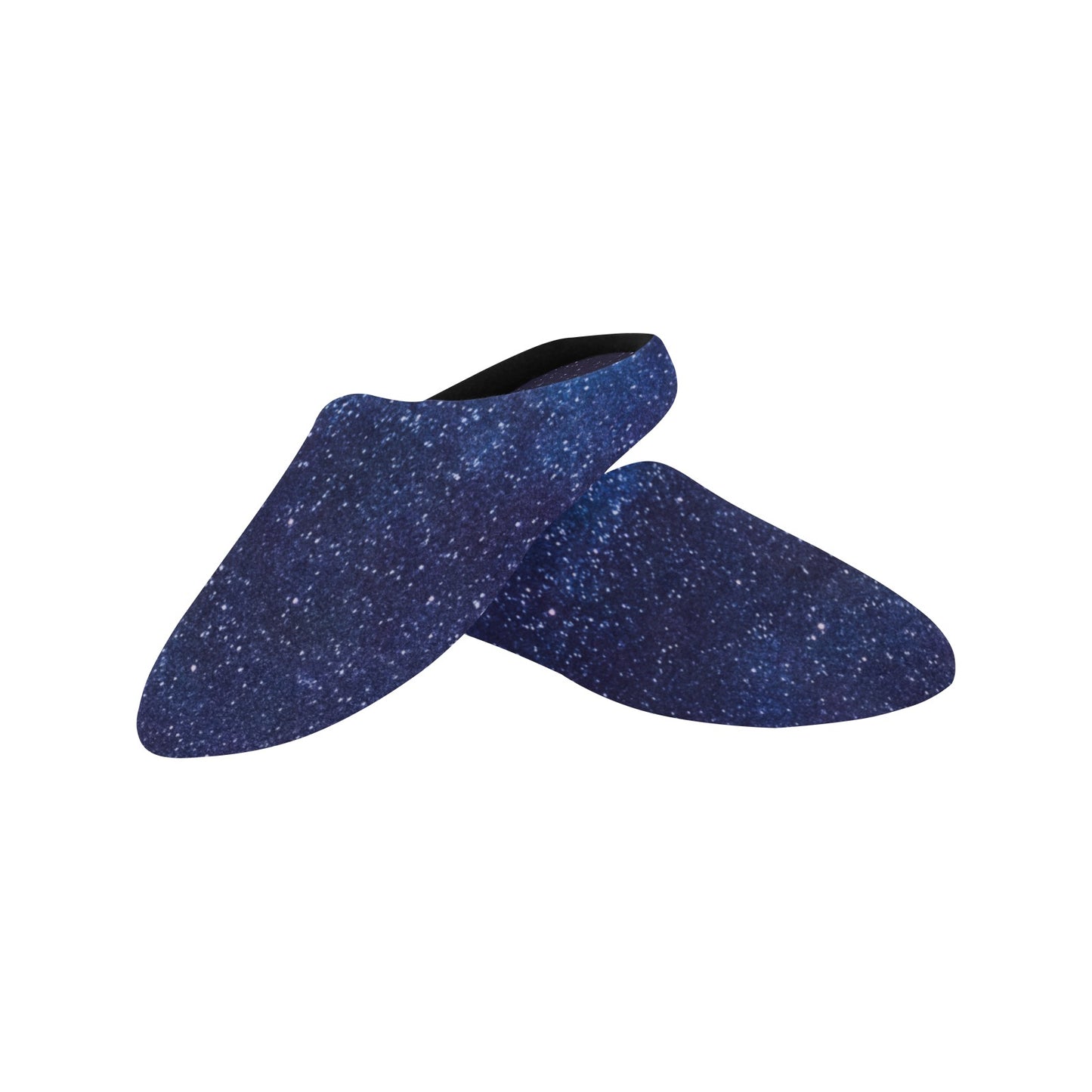 Blue Shimmer Women's Non-Slip Cotton Slippers