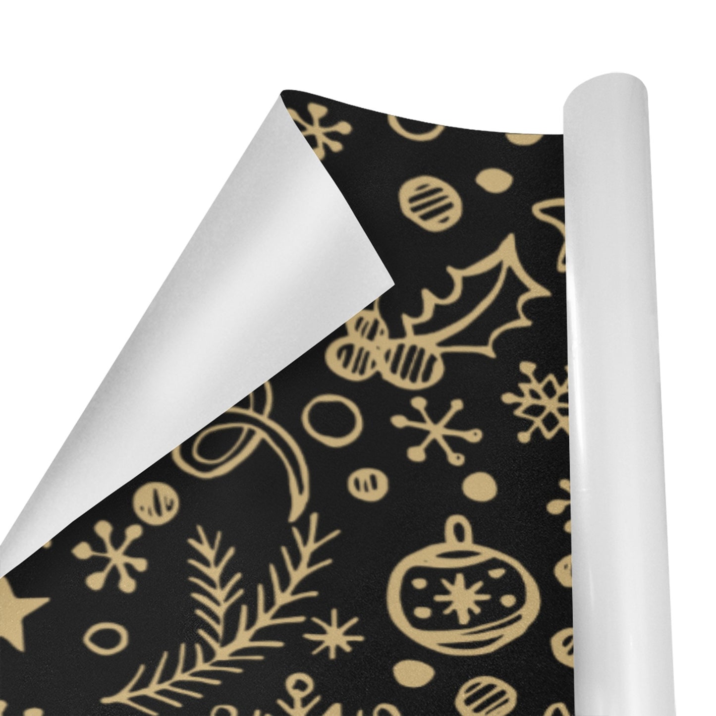 Gold Ornaments Christmas Gift Wrapping Paper 58"x 23" (3 Rolls)