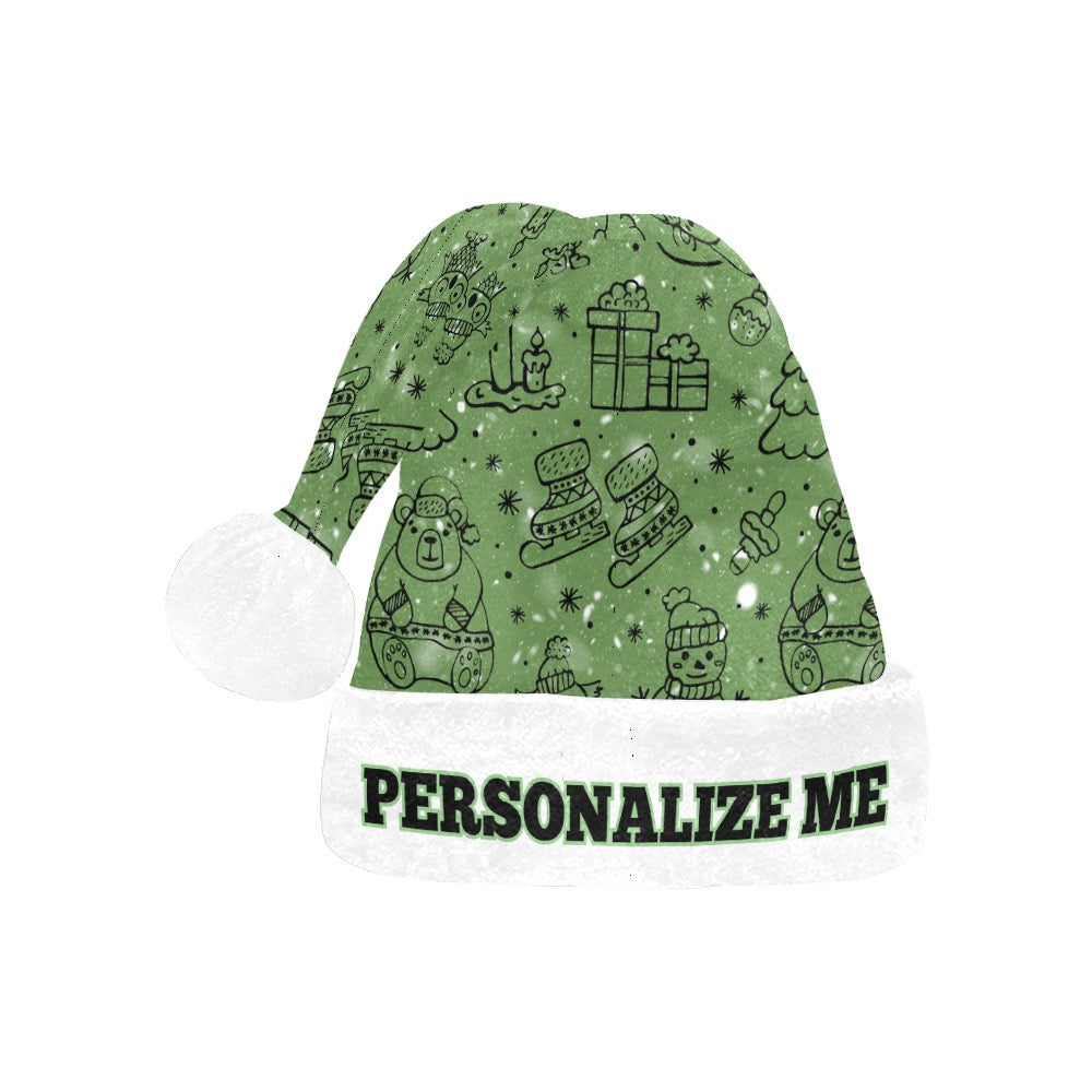 Green Christmas Santa Hat