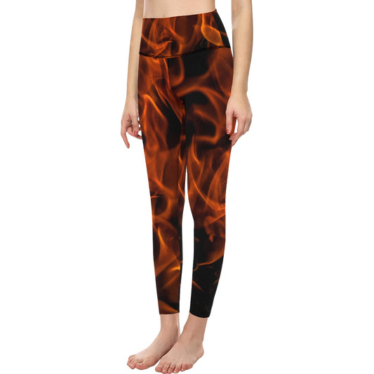 Firey Fire Women's High-Waisted Leggings