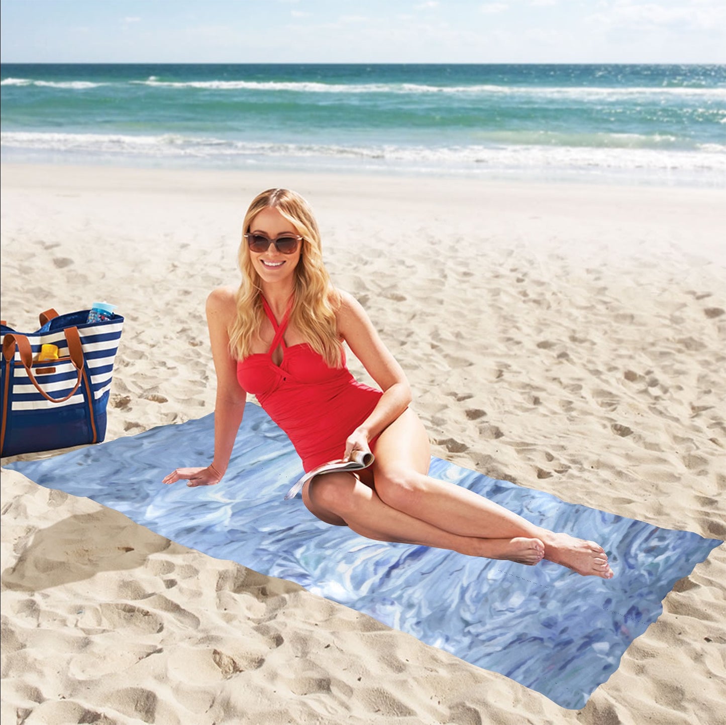 Motion In The Ocean Beach Towel 32"x 71"