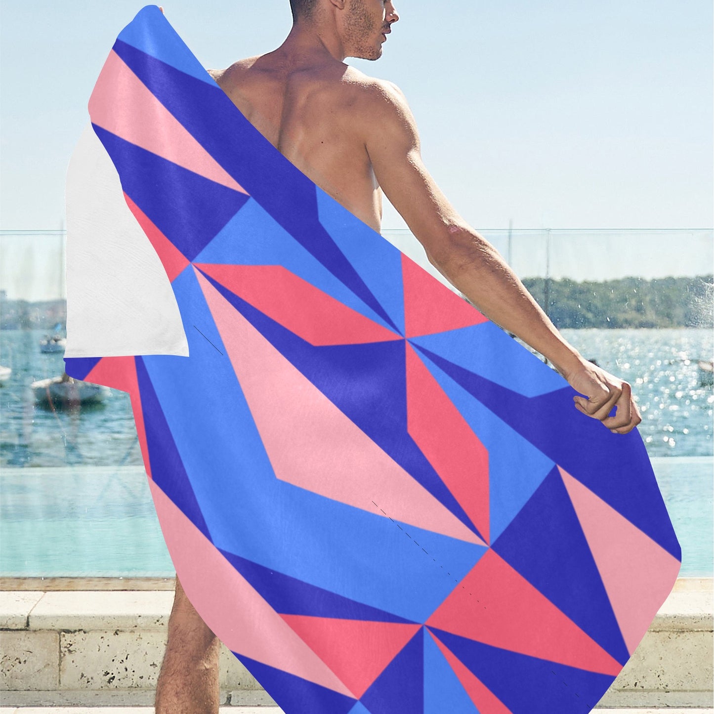 Color Abstract Beach Towel 32"x 71"