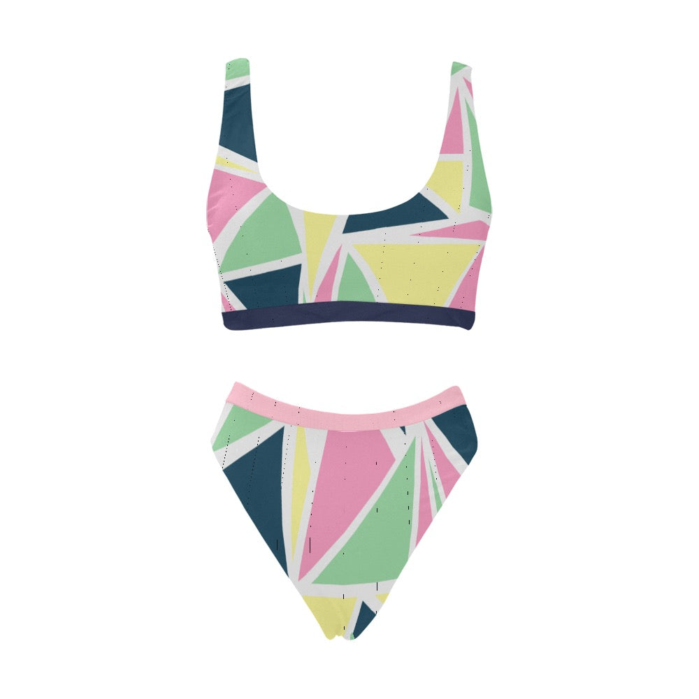 Colored Angles Sport Swimsuit