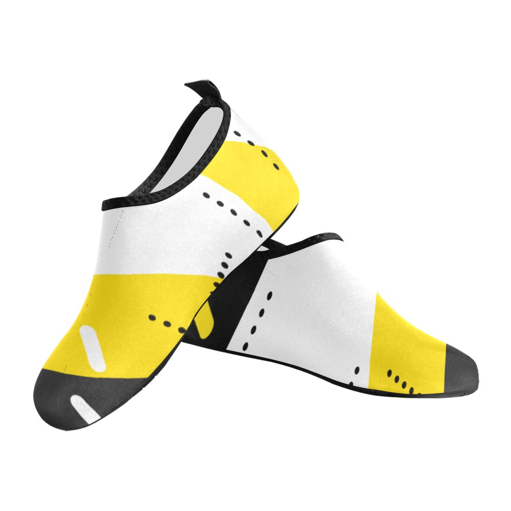 Black & Yellow Women's Slip-On Water Shoes